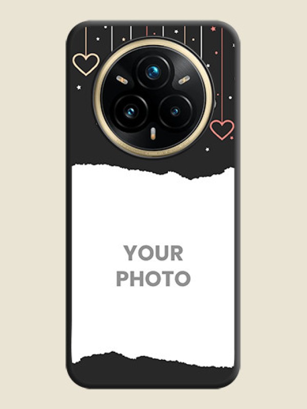 Custom Love Hangings with Splash Wave Picture On Space Black Custom Soft Matte Mobile Back Cover - Realme 14 Pro Plus 5G - alternate view