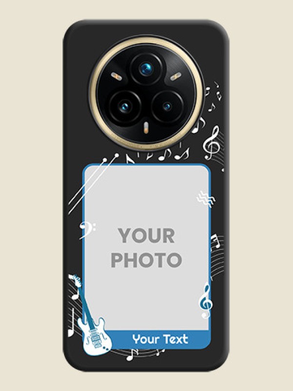 Custom Musical Theme Design with Text on Photo On Space Black Custom Soft Matte Mobile Back Cover - Realme 14 Pro Plus 5G - alternate view