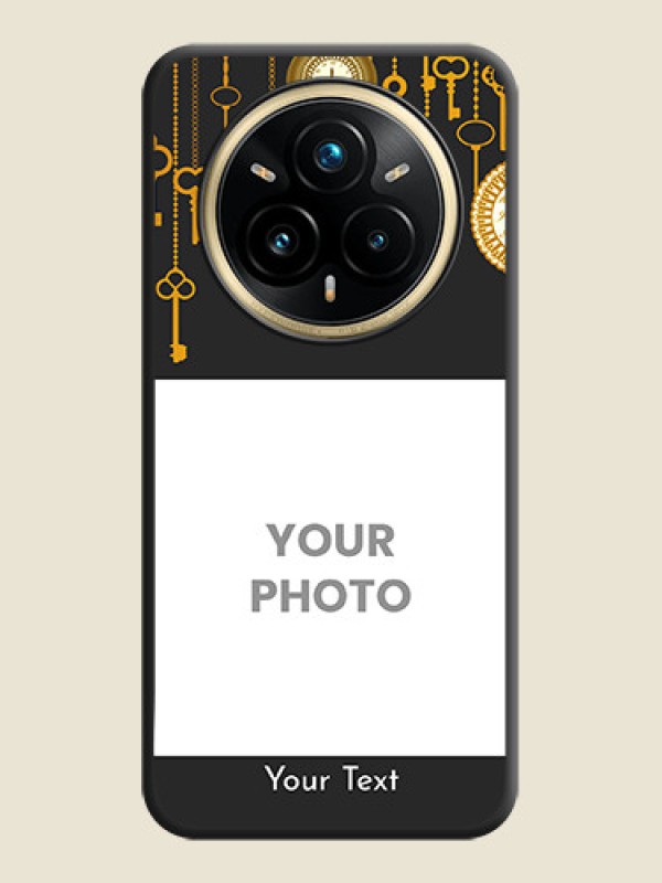 Custom Decorative Design with Text On Space Black Custom Soft Matte Mobile Back Cover - Realme 14 Pro Plus 5G - alternate view