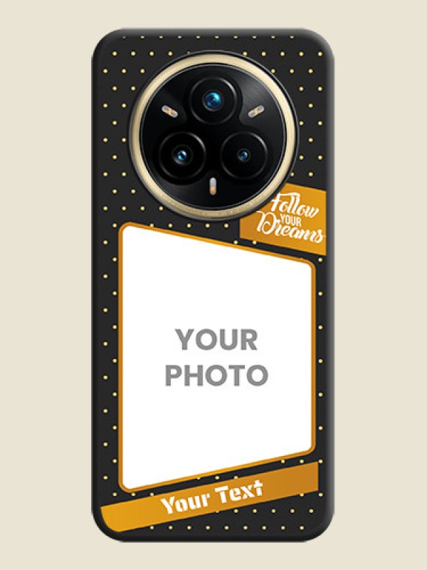 Custom Follow Your Dreams with White Dots On Space Black Custom Soft Matte Mobile Back Cover - Realme 14 Pro Plus 5G - alternate view
