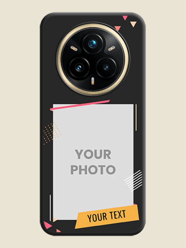 Custom Photo Frame with Triangle Small Dots on Photo On Space Black Custom Soft Matte Mobile Back Cover - Realme 14 Pro Plus 5G - alternate view