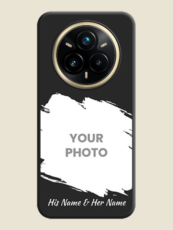 Custom Grunge Brush Strokes on Photo On Space Black Custom Soft Matte Mobile Back Cover - Realme 14 Pro Plus 5G - alternate view