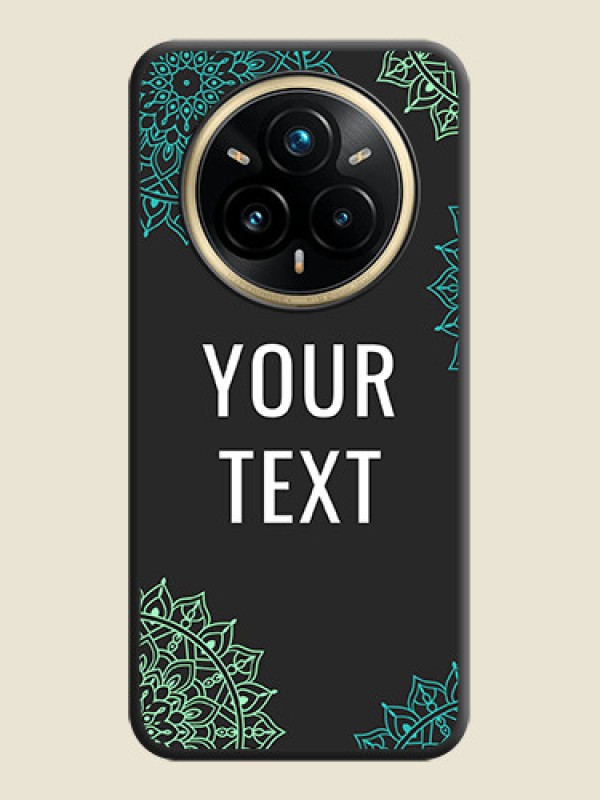 Custom Your Name with Floral Design On Space Black Custom Soft Matte Mobile Back Cover - Realme 14 Pro Plus 5G - alternate view
