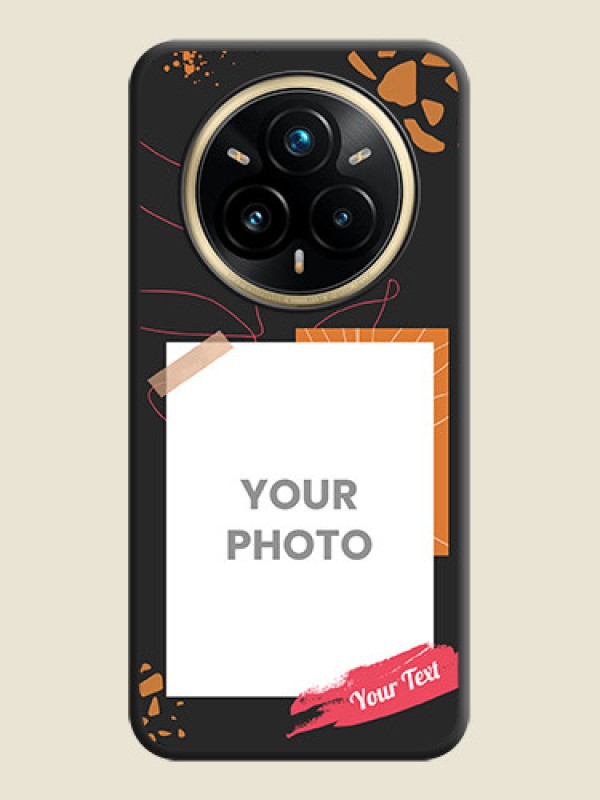 Custom Orange Photo Frame On Space Black Custom Soft Matte Mobile Back Cover - Realme 14 Pro Plus 5G - alternate view