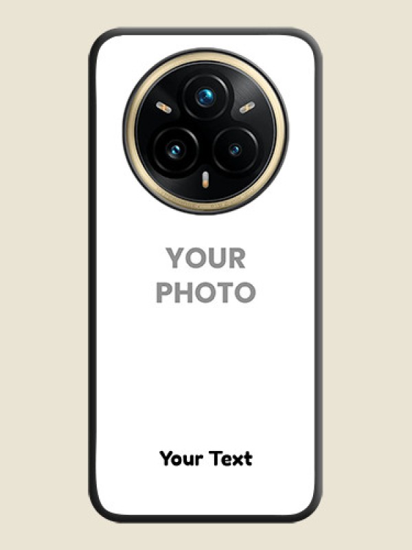 Custom Full Single Pic Upload With Text On Space Black Custom Soft Matte Mobile Back Cover - Realme 14 Pro Plus 5G - alternate view