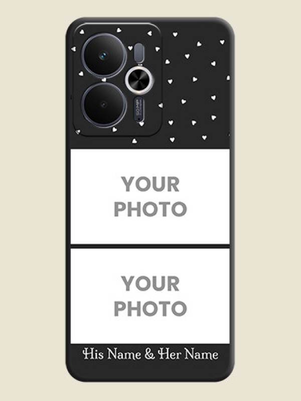 Custom Miniature Love Symbols with Name On Space Black Custom Soft Matte Mobile Back Cover - Realme 14T 5G - alternate view