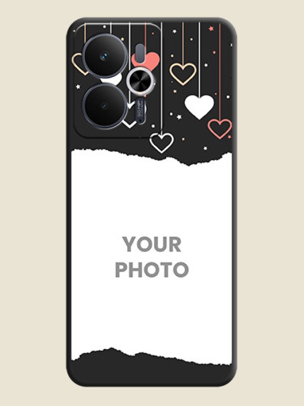 Custom Love Hangings with Splash Wave Picture On Space Black Custom Soft Matte Mobile Back Cover - Realme 14T 5G - alternate view