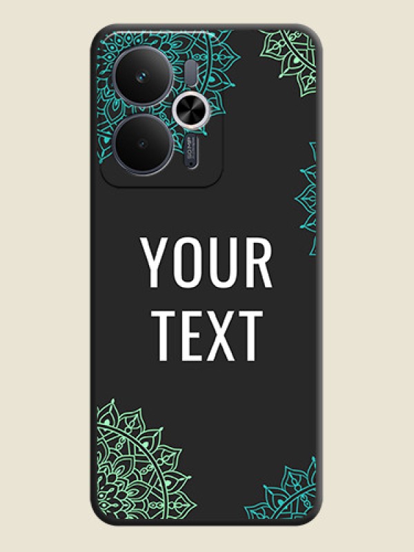 Custom Your Name with Floral Design On Space Black Custom Soft Matte Mobile Back Cover - Realme 14T 5G - alternate view
