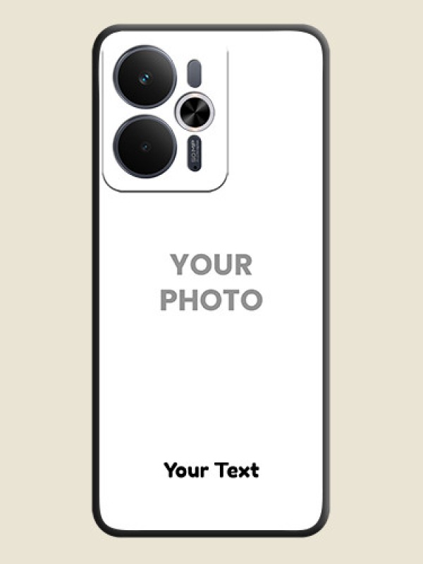 Custom Full Single Pic Upload With Text On Space Black Custom Soft Matte Mobile Back Cover - Realme 14T 5G - alternate view