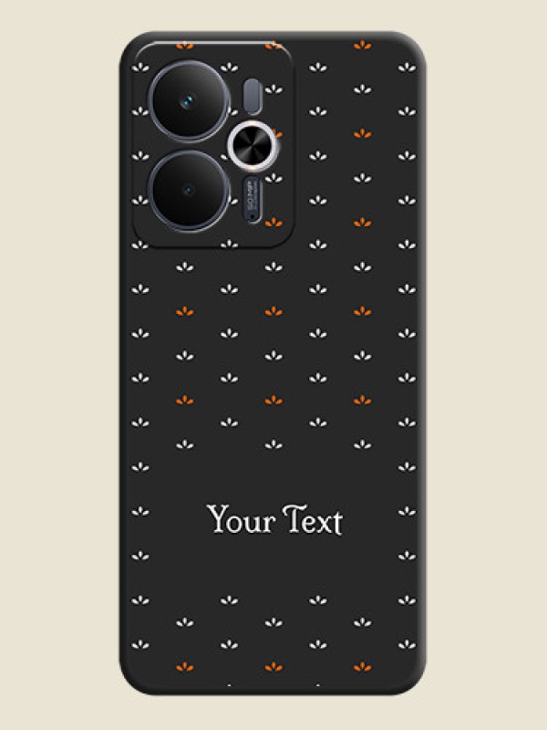 Custom Simple Pattern With Custom Text On Space Black Custom Soft Matte Mobile Back Cover - Realme 14T 5G - alternate view