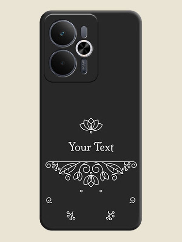 Custom Lotus Garden Custom Text On Space Black Custom Soft Matte Mobile Back Cover - Realme 14T 5G - alternate view