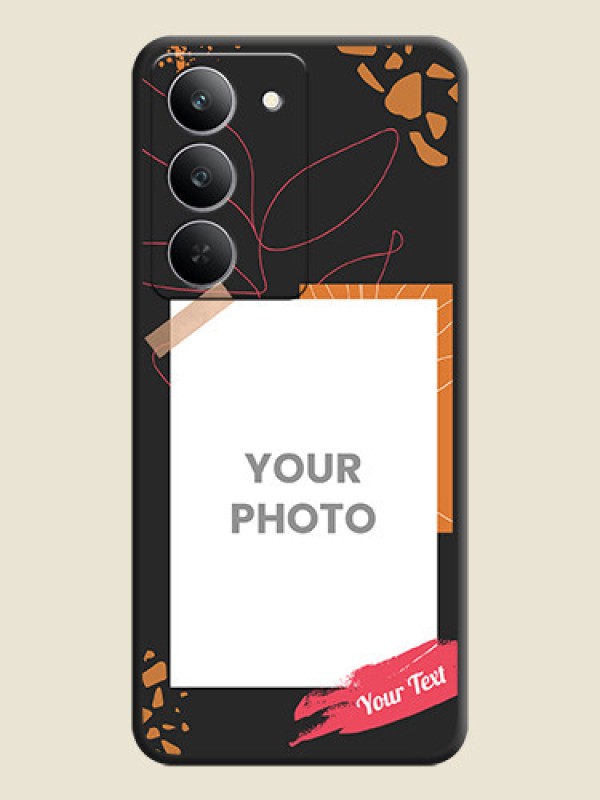Custom Orange Photo Frame On Space Black Custom Soft Matte Mobile Back Cover - Realme 14x 5G - alternate view