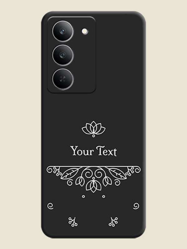 Custom Lotus Garden Custom Text On Space Black Custom Soft Matte Mobile Back Cover - Realme 14x 5G - alternate view