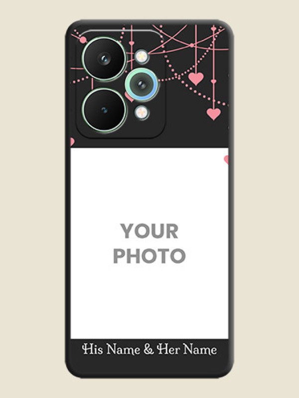 Custom Pink Love Hangings with Text On Space Black Custom Soft Matte Mobile Back Cover - Realme 15 5G - alternate view