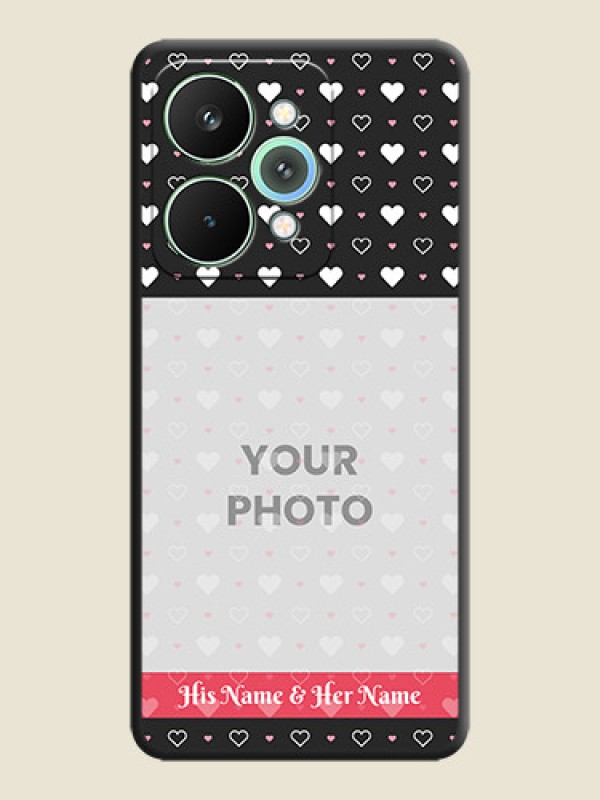 Custom White Color Love Symbols with Text Design on Photo On Space Black Custom Soft Matte Mobile Back Cover - Realme 15 5G - alternate view