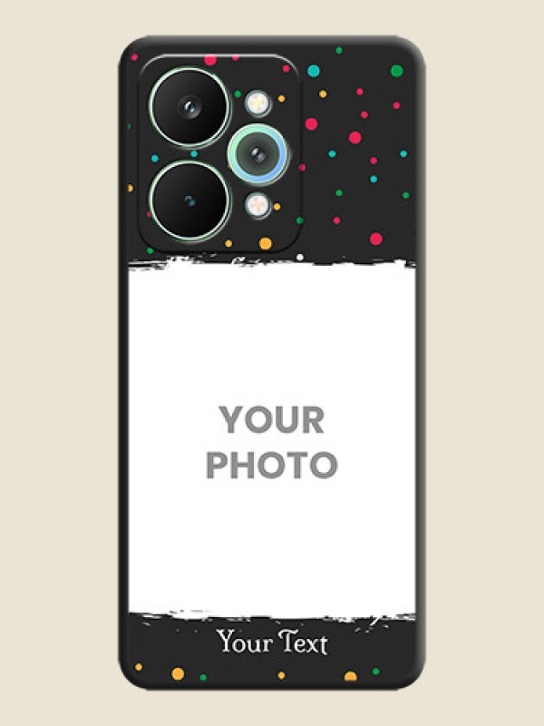 Custom Multicolor Dotted Pattern with Text On Space Black Custom Soft Matte Mobile Back Cover - Realme 15 5G - alternate view