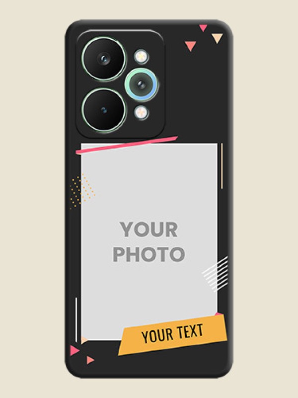 Custom Photo Frame with Triangle Small Dots on Photo On Space Black Custom Soft Matte Mobile Back Cover - Realme 15 5G - alternate view