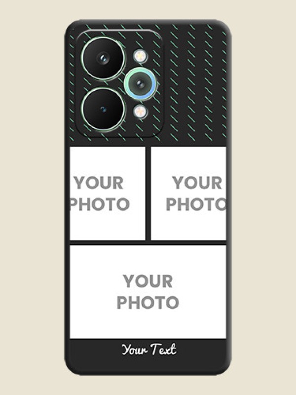 Custom Cross Dotted Pattern with 2 Image Holder On Space Black Custom Soft Matte Mobile Back Cover - Realme 15 5G - alternate view