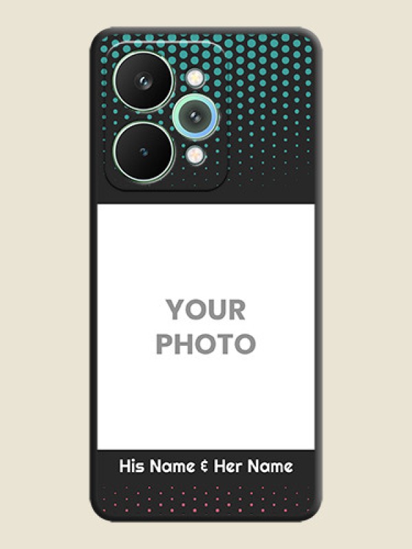Custom Faded Dots with Grunge Photo Frame and Text On Space Black Custom Soft Matte Mobile Back Cover - Realme 15 5G - alternate view