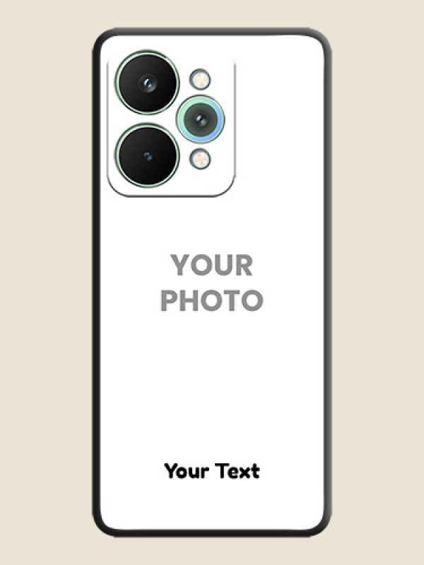 Custom Full Single Pic Upload With Text On Space Black Custom Soft Matte Mobile Back Cover - Realme 15 5G - alternate view