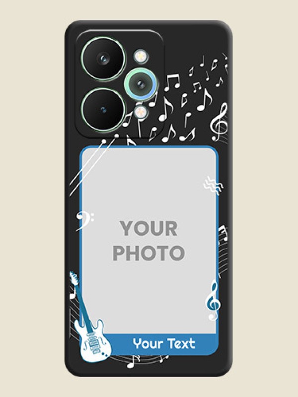 Custom Musical Theme Design with Text on Photo On Space Black Custom Soft Matte Mobile Back Cover - Realme 15 Pro 5G - alternate view
