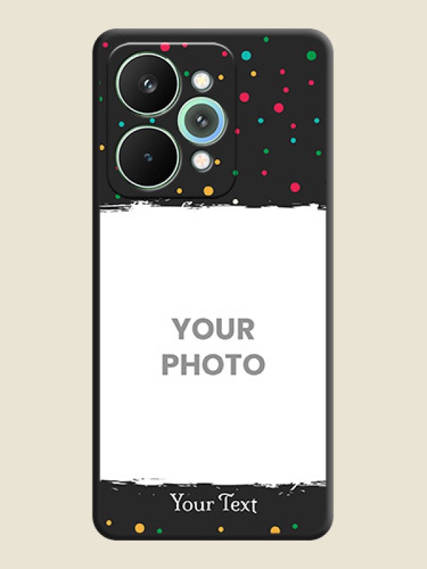 Custom Multicolor Dotted Pattern with Text On Space Black Custom Soft Matte Mobile Back Cover - Realme 15 Pro 5G - alternate view