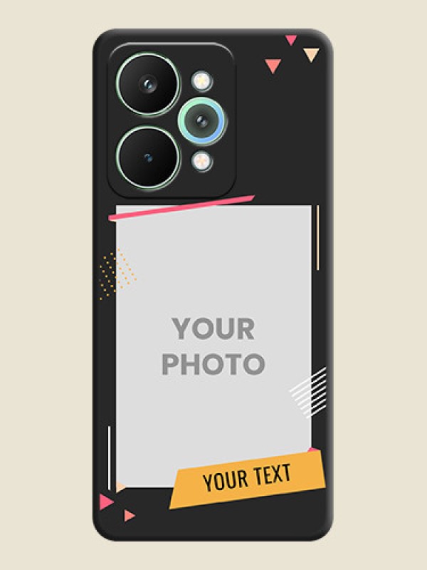 Custom Photo Frame with Triangle Small Dots on Photo On Space Black Custom Soft Matte Mobile Back Cover - Realme 15 Pro 5G - alternate view