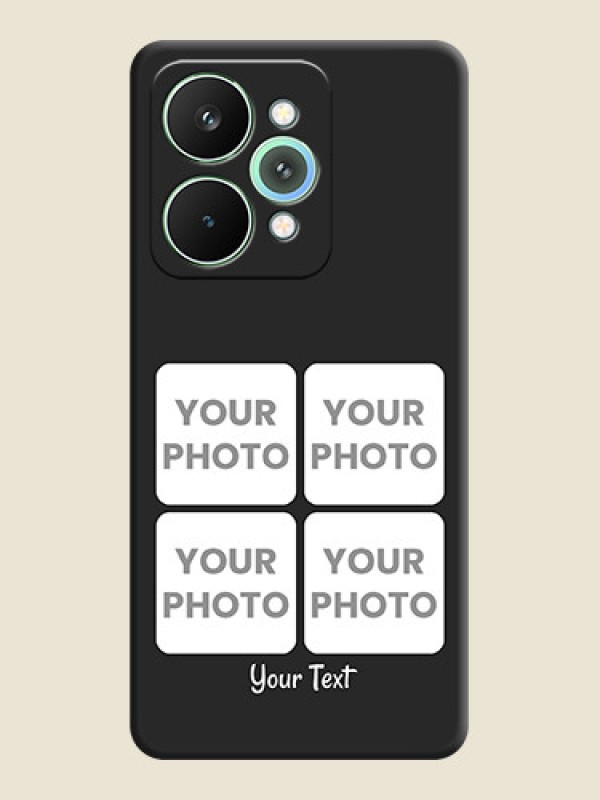 Custom Floral Art with 6 Image Holder on Photo On Space Black Custom Soft Matte Mobile Back Cover - Realme 15 Pro 5G - alternate view