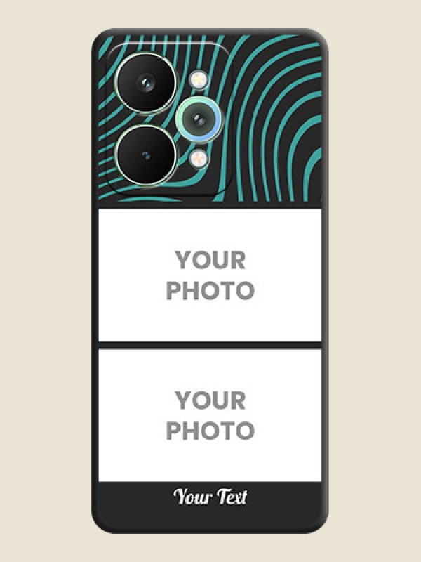 Custom Wave Pattern with 2 Image Holder On Space Black Custom Soft Matte Mobile Back Cover - Realme 15 Pro 5G - alternate view