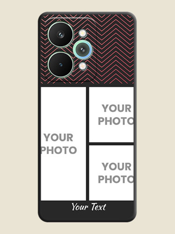 Custom Wave Pattern with 3 Image Holder On Space Black Custom Soft Matte Mobile Back Cover - Realme 15 Pro 5G - alternate view