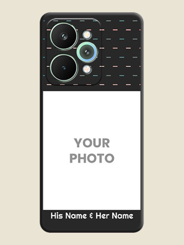 Custom Line Pattern Design with Text On Space Black Custom Soft Matte Mobile Back Cover - Realme 15 Pro 5G - alternate view