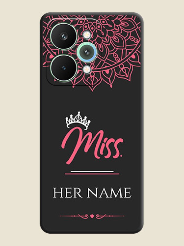 Custom Mrs Name with Floral Design On Space Black Custom Soft Matte Mobile Back Cover - Realme 15 Pro 5G - alternate view