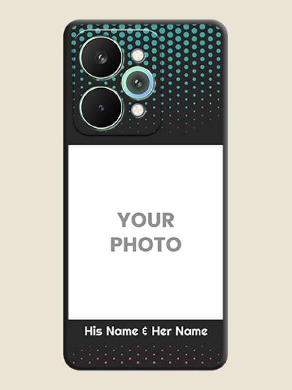 Custom Faded Dots with Grunge Photo Frame and Text On Space Black Custom Soft Matte Mobile Back Cover - Realme 15 Pro 5G - alternate view