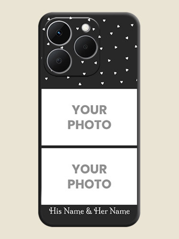 Custom Miniature Love Symbols with Name On Space Black Custom Soft Matte Mobile Back Cover - Realme 15T 5G - alternate view