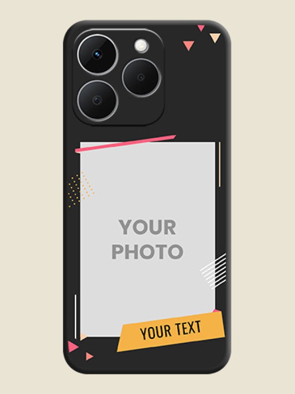 Custom Photo Frame with Triangle Small Dots on Photo On Space Black Custom Soft Matte Mobile Back Cover - Realme 15T 5G - alternate view