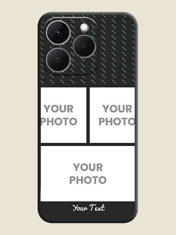 Custom Cross Dotted Pattern with 2 Image Holder On Space Black Custom Soft Matte Mobile Back Cover - Realme 15T 5G - alternate view