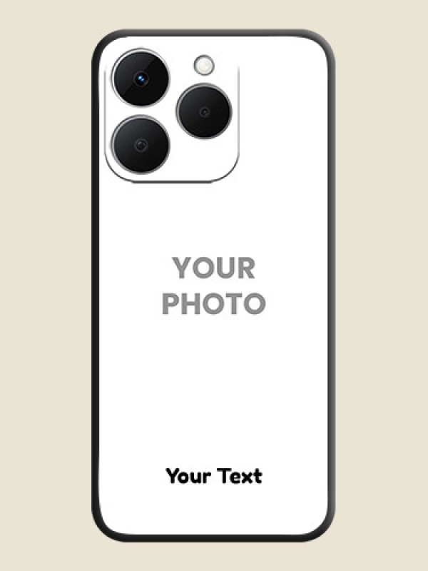 Custom Full Single Pic Upload With Text On Space Black Custom Soft Matte Mobile Back Cover - Realme 15T 5G - alternate view