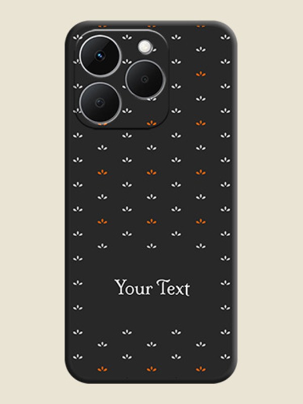 Custom Simple Pattern With Custom Text On Space Black Custom Soft Matte Mobile Back Cover - Realme 15T 5G - alternate view