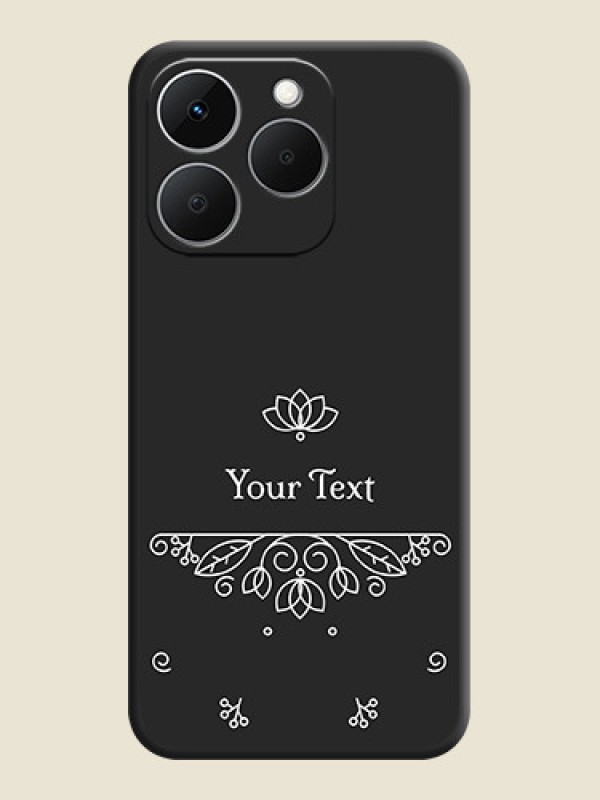 Custom Lotus Garden Custom Text On Space Black Custom Soft Matte Mobile Back Cover - Realme 15T 5G - alternate view