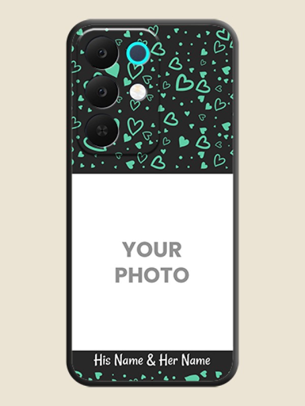 Custom Sea Green Indefinite Love Pattern on Photo On Space Black Custom Soft Matte Mobile Back Cover - Realme 15X 5G - alternate view