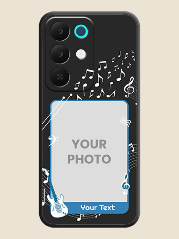 Custom Musical Theme Design with Text on Photo On Space Black Custom Soft Matte Mobile Back Cover - Realme 15X 5G - alternate view
