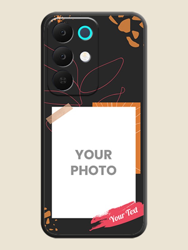 Custom Orange Photo Frame On Space Black Custom Soft Matte Mobile Back Cover - Realme 15X 5G - alternate view