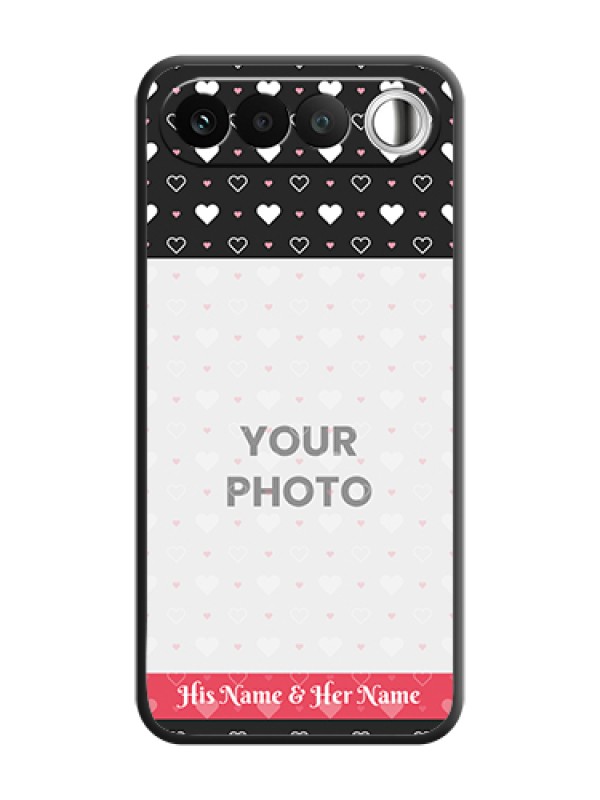 Custom White Color Love Symbols with Text Design on Photo On Space Black Custom Soft Matte Mobile Back Cover - Realme 16 5G - alternate view
