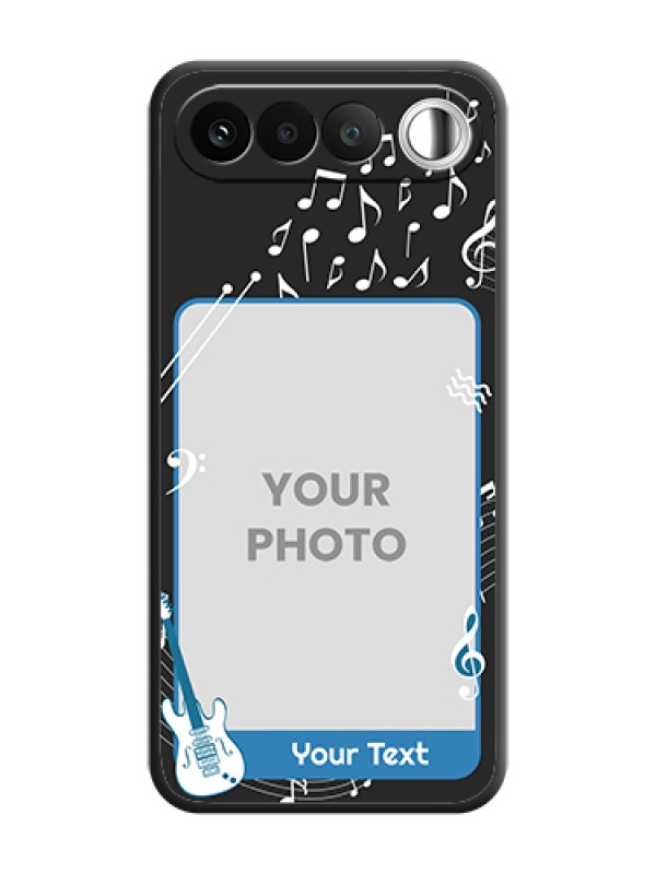 Custom Musical Theme Design with Text on Photo On Space Black Custom Soft Matte Mobile Back Cover - Realme 16 5G - alternate view