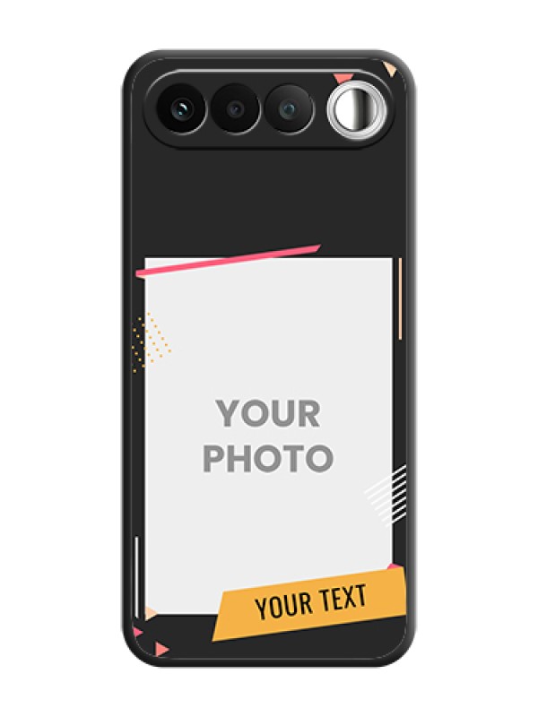 Custom Photo Frame with Triangle Small Dots on Photo On Space Black Custom Soft Matte Mobile Back Cover - Realme 16 5G - alternate view