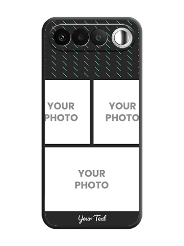 Custom Cross Dotted Pattern with 2 Image Holder On Space Black Custom Soft Matte Mobile Back Cover - Realme 16 5G - alternate view