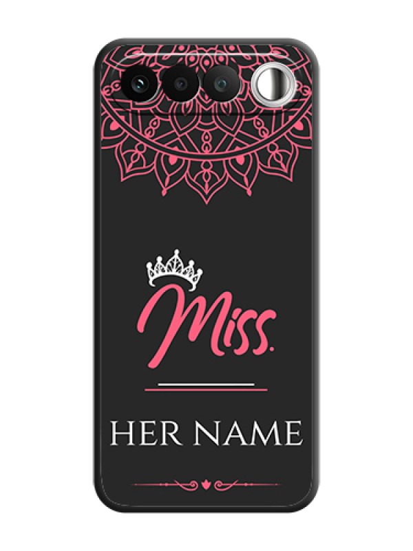 Custom Mrs Name with Floral Design On Space Black Custom Soft Matte Mobile Back Cover - Realme 16 5G - alternate view