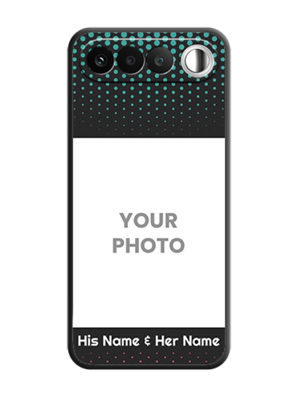 Custom Faded Dots with Grunge Photo Frame and Text On Space Black Custom Soft Matte Mobile Back Cover - Realme 16 5G - alternate view