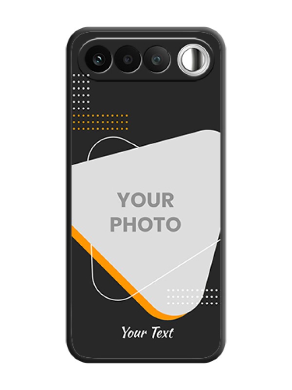 Custom Yellow Triangle on Photo On Space Black Custom Soft Matte Mobile Back Cover - Realme 16 5G - alternate view