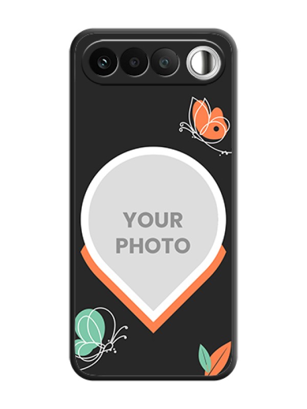 Custom Upload Pic With Simple Butterly Design On Space Black Custom Soft Matte Mobile Back Cover - Realme 16 5G - alternate view